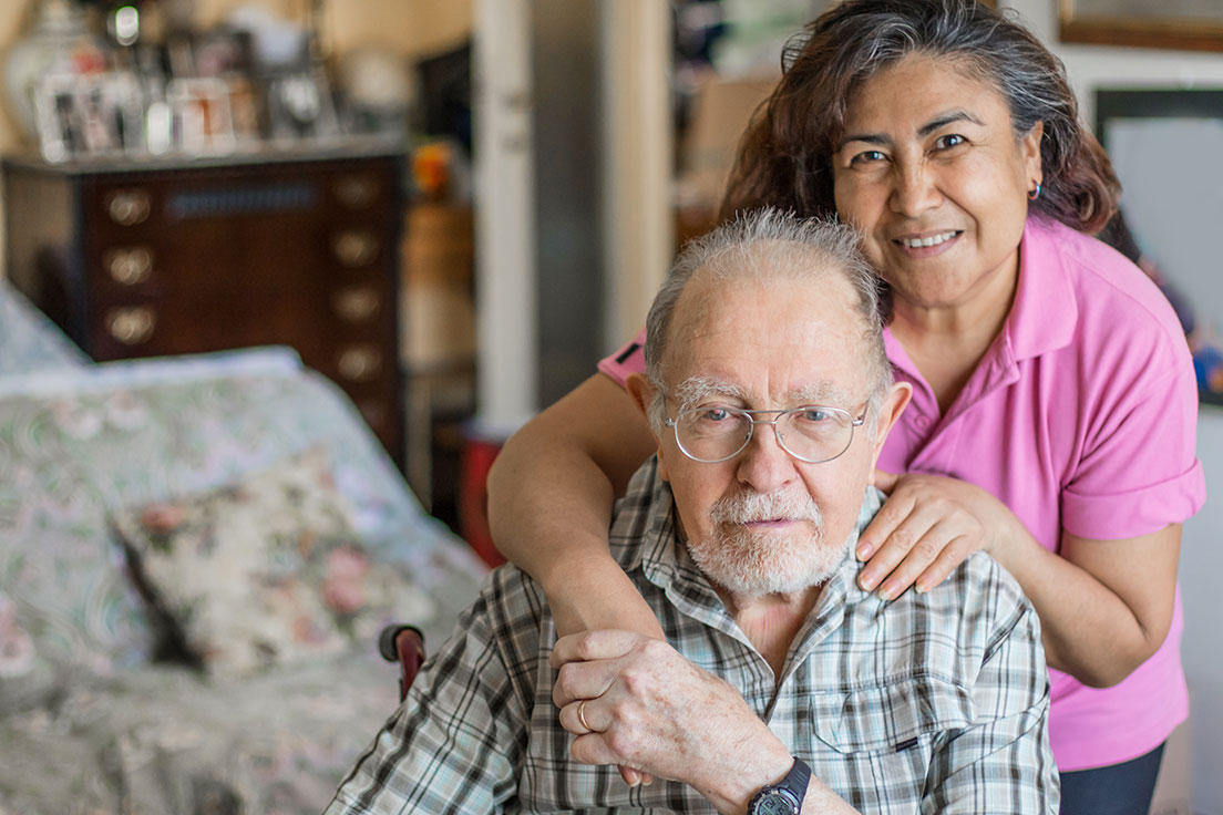 hospice patient and caregiver